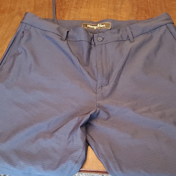 Hang Ten Men's Navy Flat Front Shorts - Picture 1 of 4